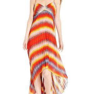 Calvin Klein Sz 8 Sunburst Multi Color Geometric